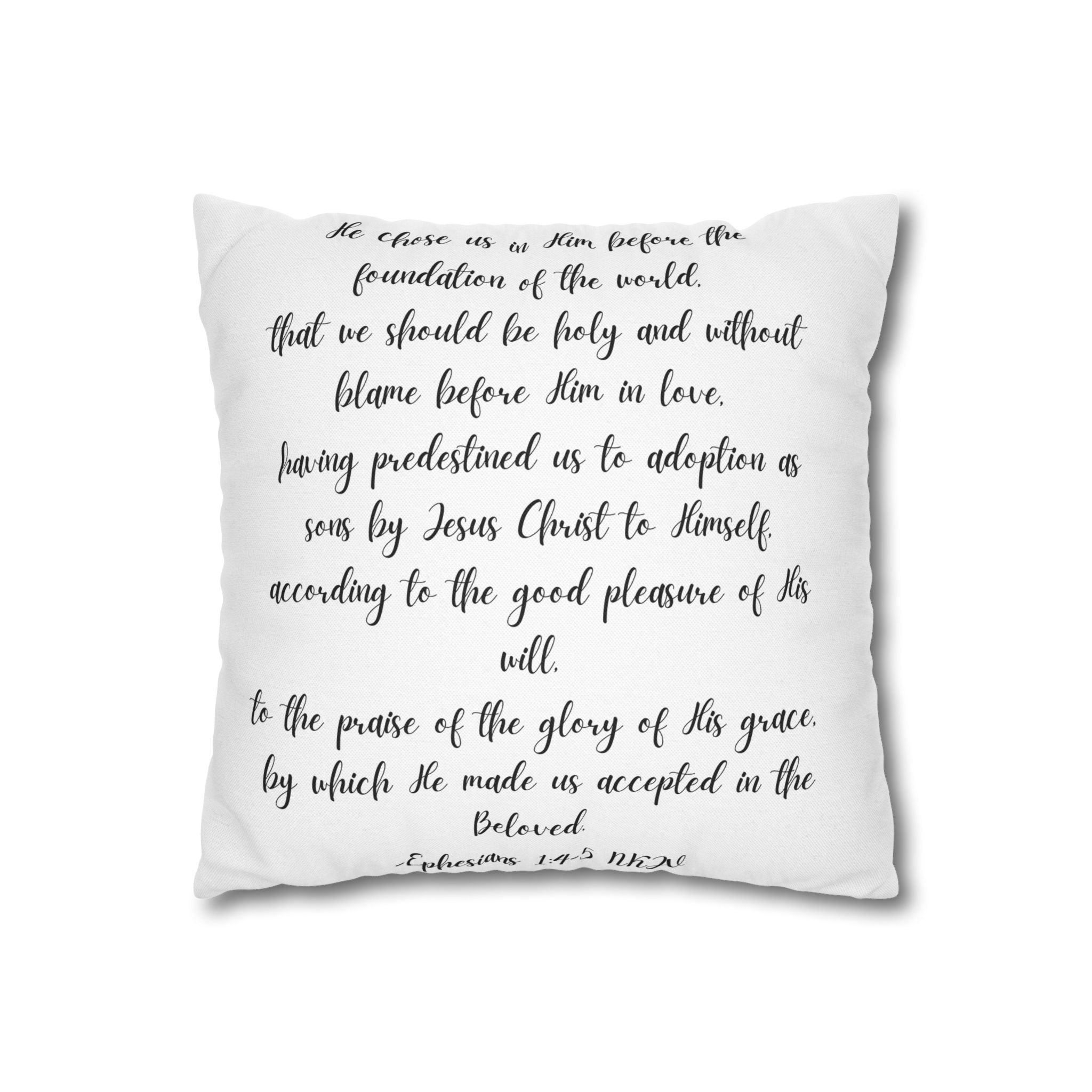 Chosen & Loved Book Pillowcase | Cozy Home Decor, Book Lover Gift, Heart Design, Thoughtful Present, Reading Nook Accessory