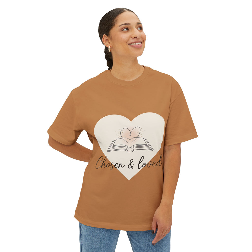 Chosen & Loved Oversized Tee, Inspirational T-Shirt, Nautical Vibe Shirt, Casual Wear, Gift for Sailors, Summer Outfit