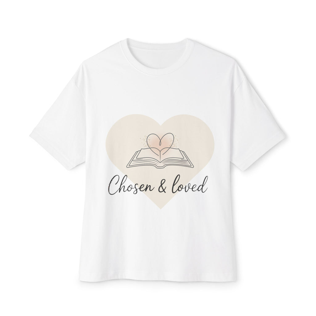 Chosen & Loved Oversized Tee, Inspirational T-Shirt, Nautical Vibe Shirt, Casual Wear, Gift for Sailors, Summer Outfit