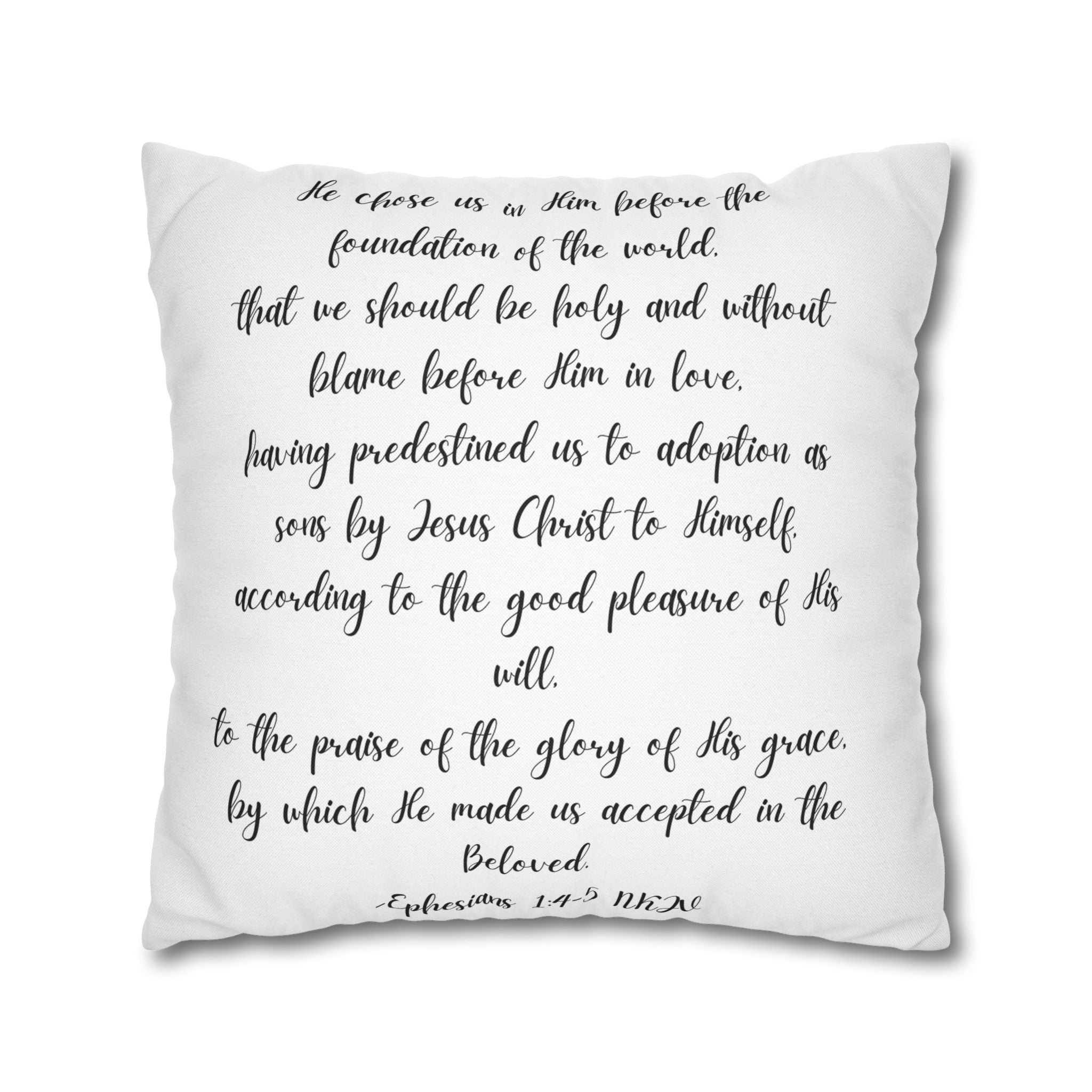 Chosen & Loved Book Pillowcase | Cozy Home Decor, Book Lover Gift, Heart Design, Thoughtful Present, Reading Nook Accessory
