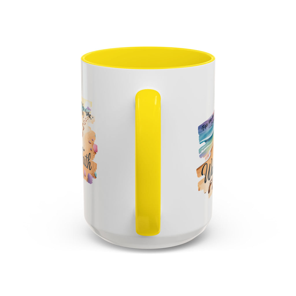 Walk by Faith Inspirational Coffee Mug, Motivational Drinkware, Faith Mug, Beach-Themed Cup, Perfect Gift for Friends