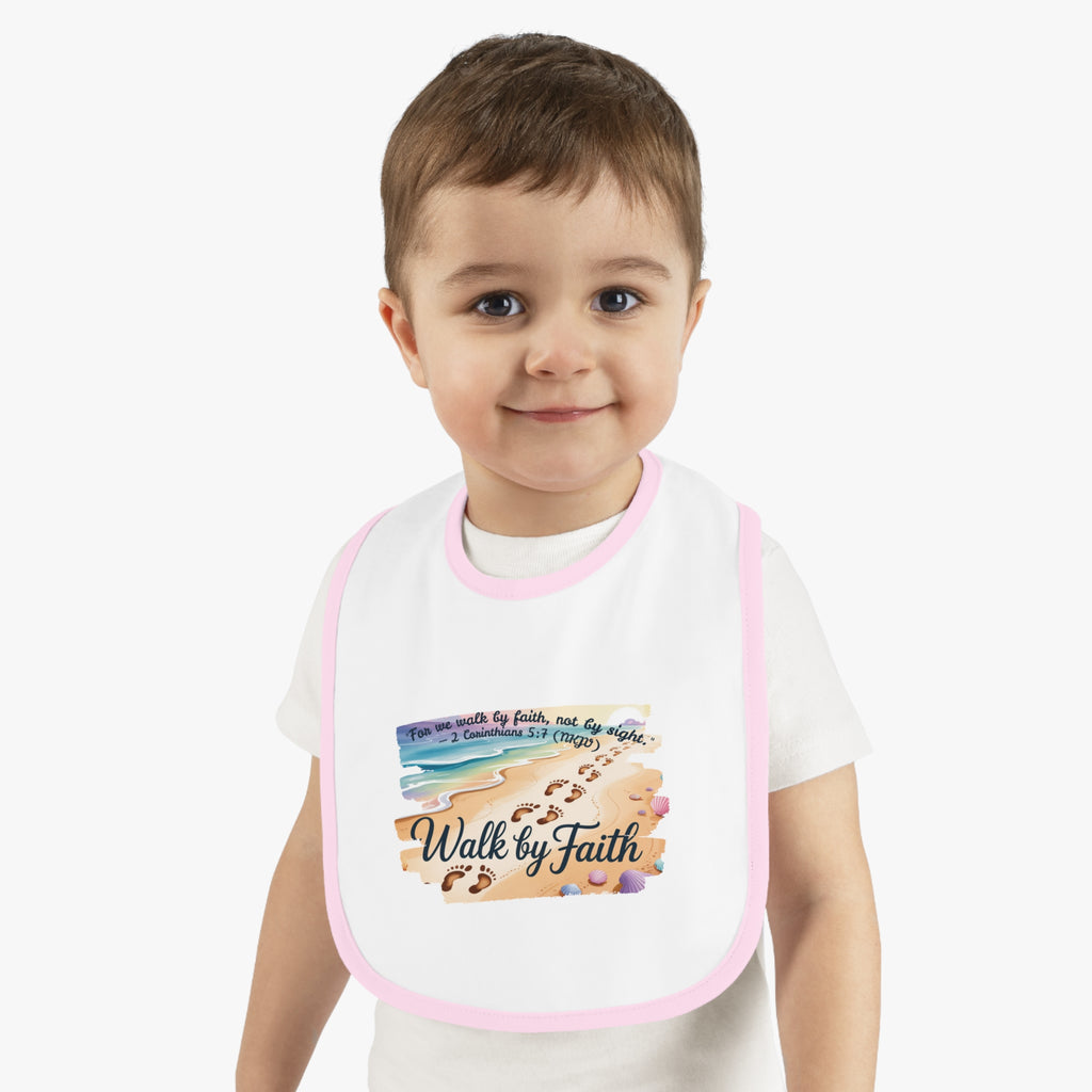 Faith-Inspiring Baby Bib, Cute Infant Bib, Faithful Feeding Bib, Religious Baby Gift, Baby Shower Gift, Inspirational Bib