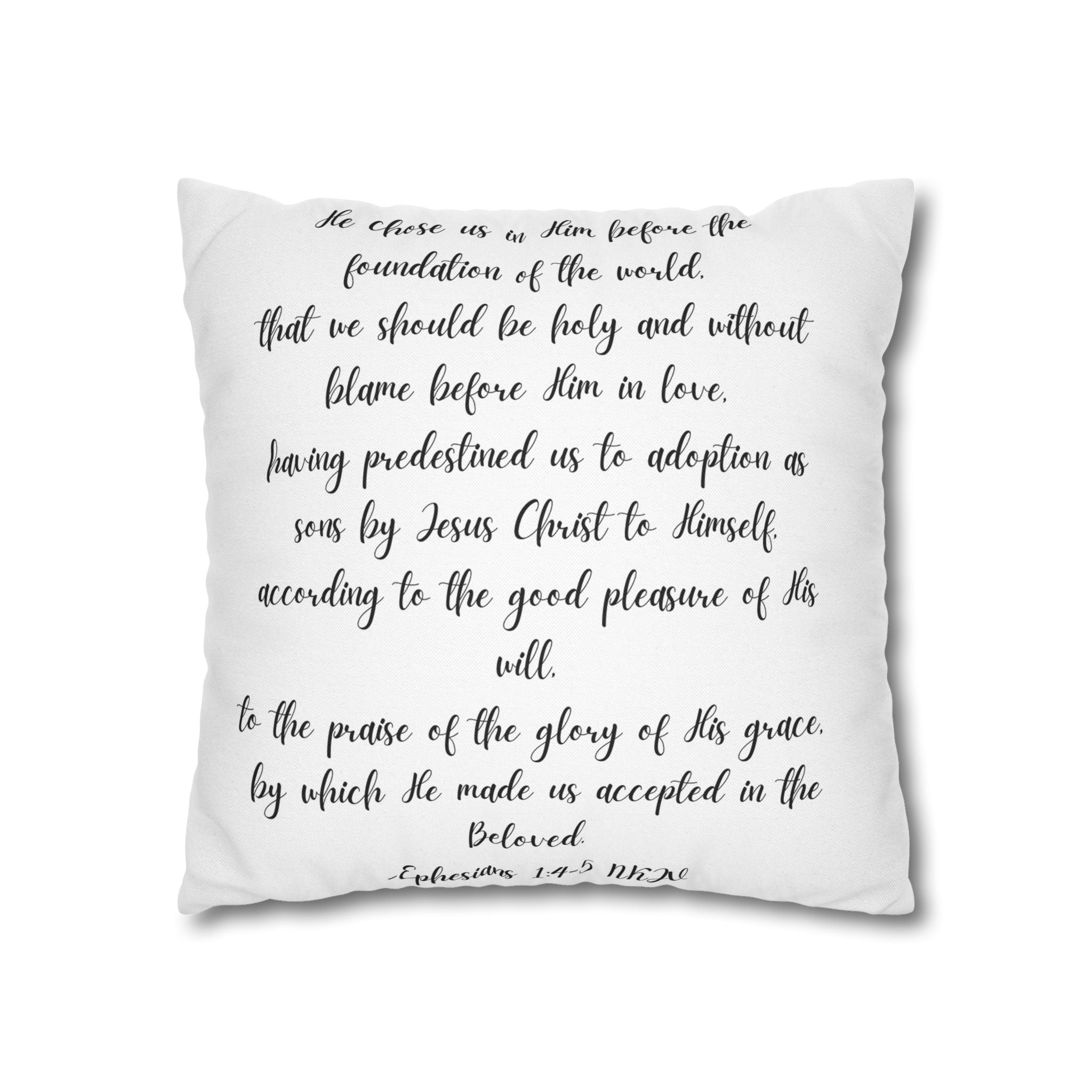 Chosen & Loved Book Pillowcase | Cozy Home Decor, Book Lover Gift, Heart Design, Thoughtful Present, Reading Nook Accessory
